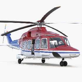 Agusta Westland AW189 Rigged 3D model